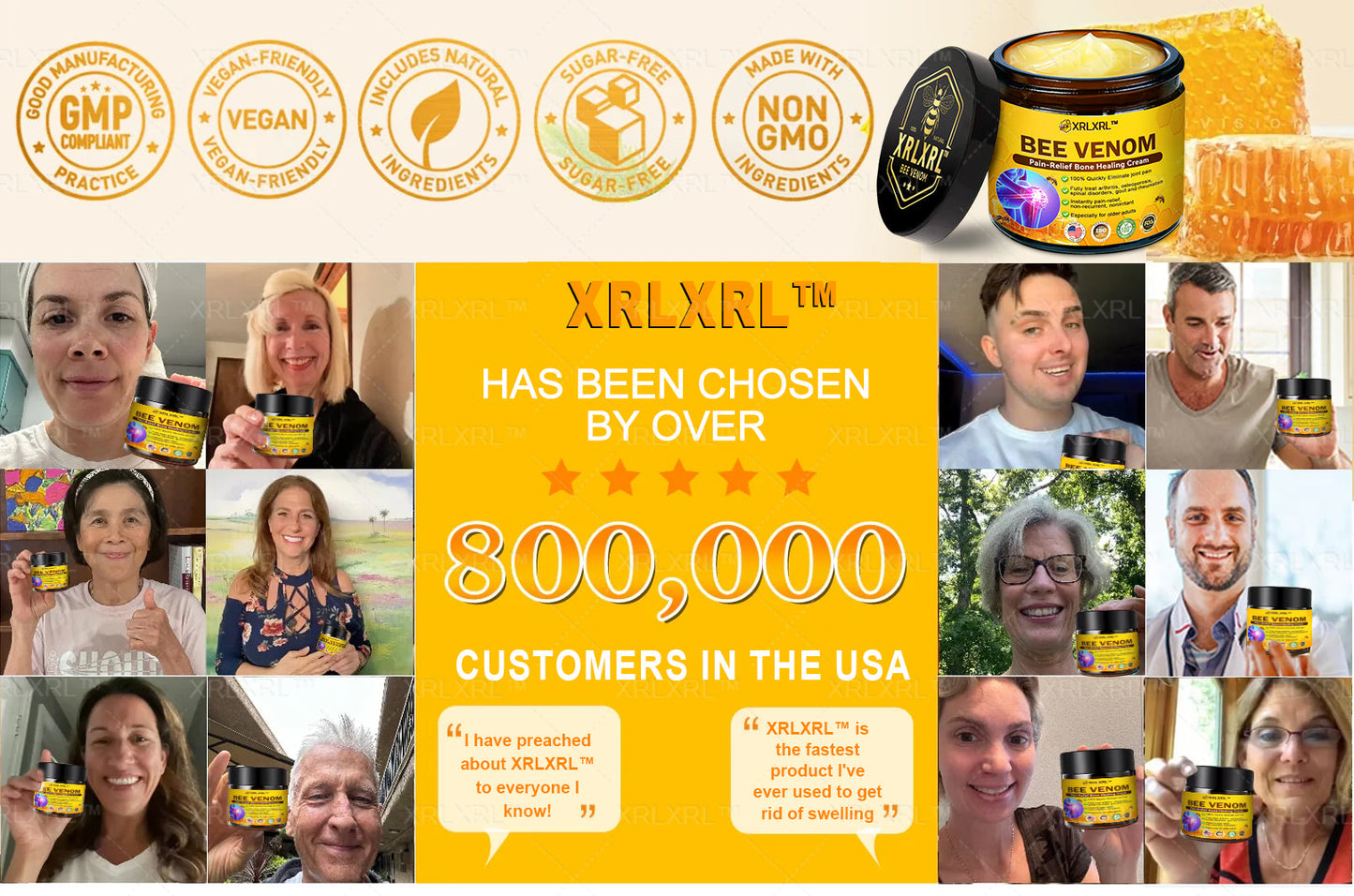 XRLXRL® Bee Venom Pain-Relief Bone Healing Cream 🎉🎉(Specially for older adults)