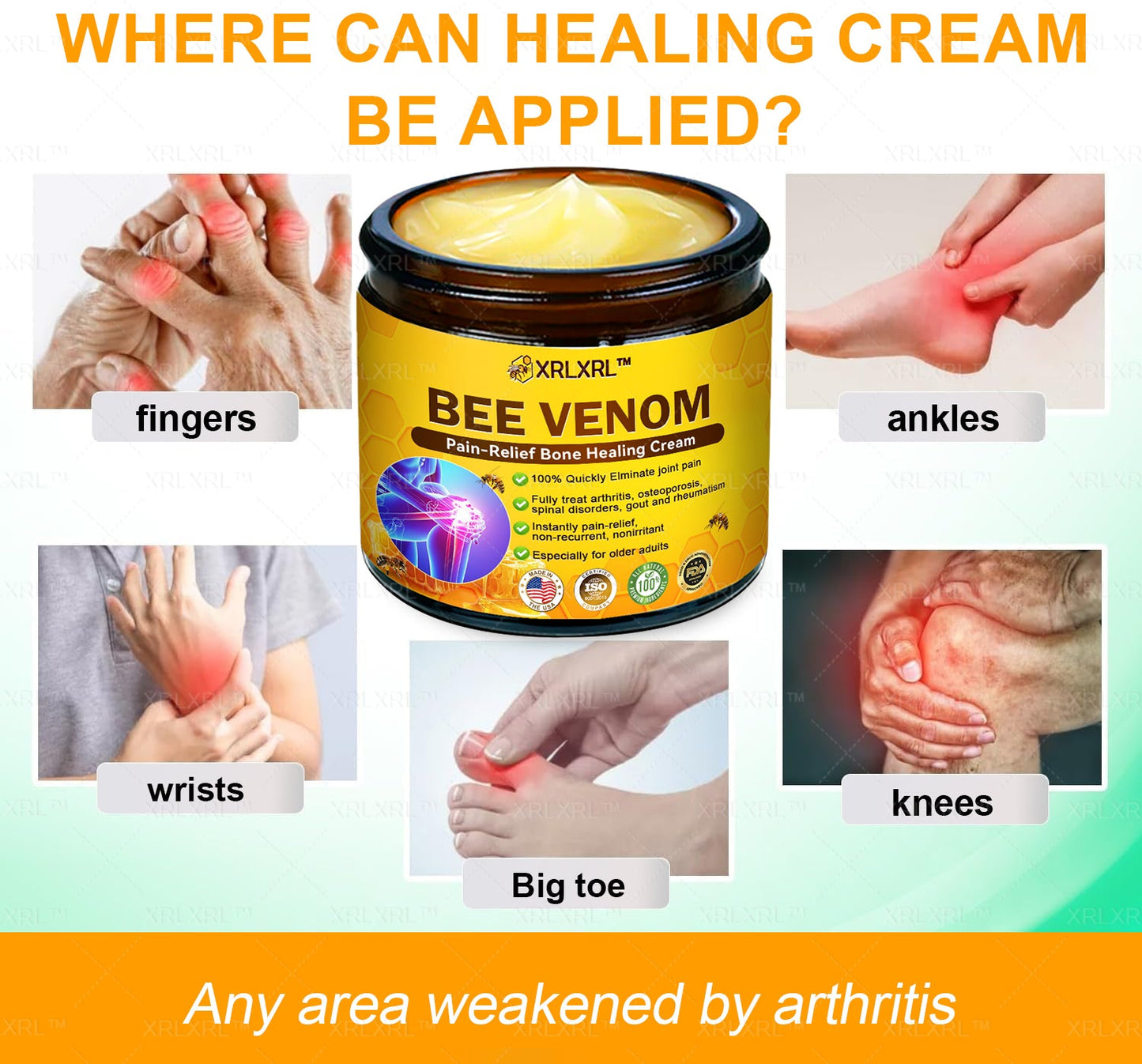 XRLXRL® Bee Venom Pain-Relief Bone Healing Cream 🎉🎉(Specially for older adults)